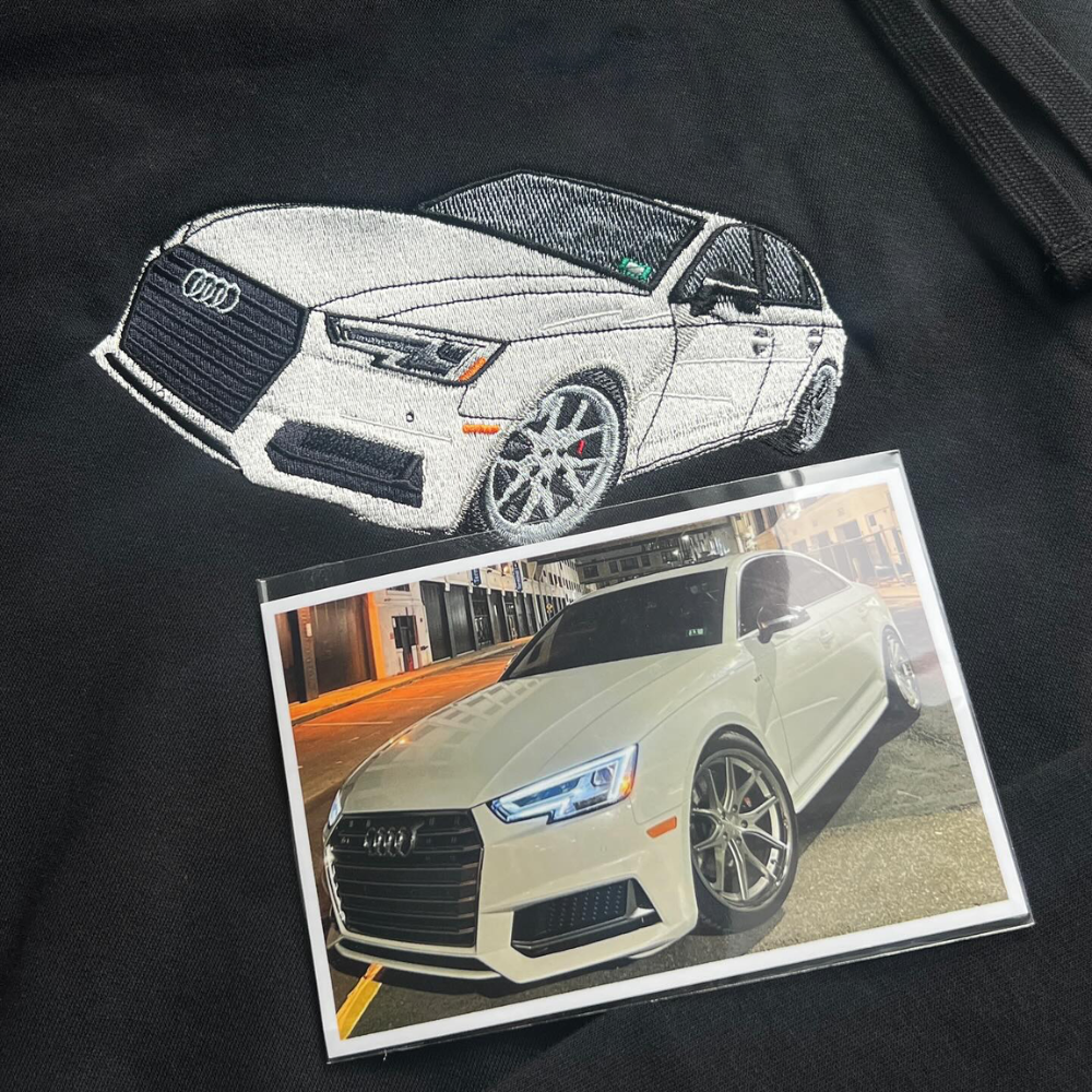 Iconic Car Embroidered Sweatshirt & Hoodie