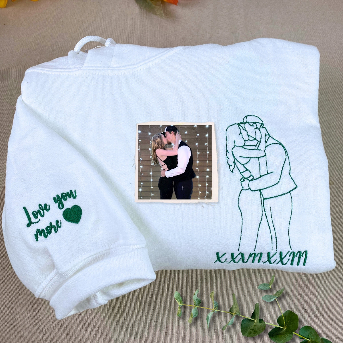Custom Photo Embroidered Hoodie & Sweatshirt