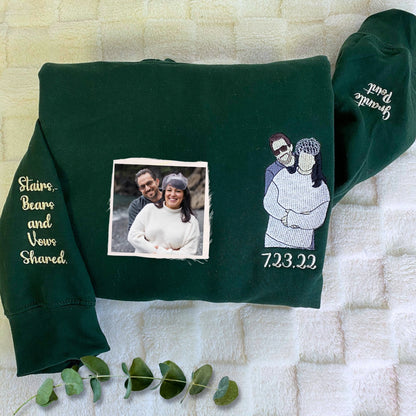 Custom Photo Embroidered Hoodie & Sweatshirt