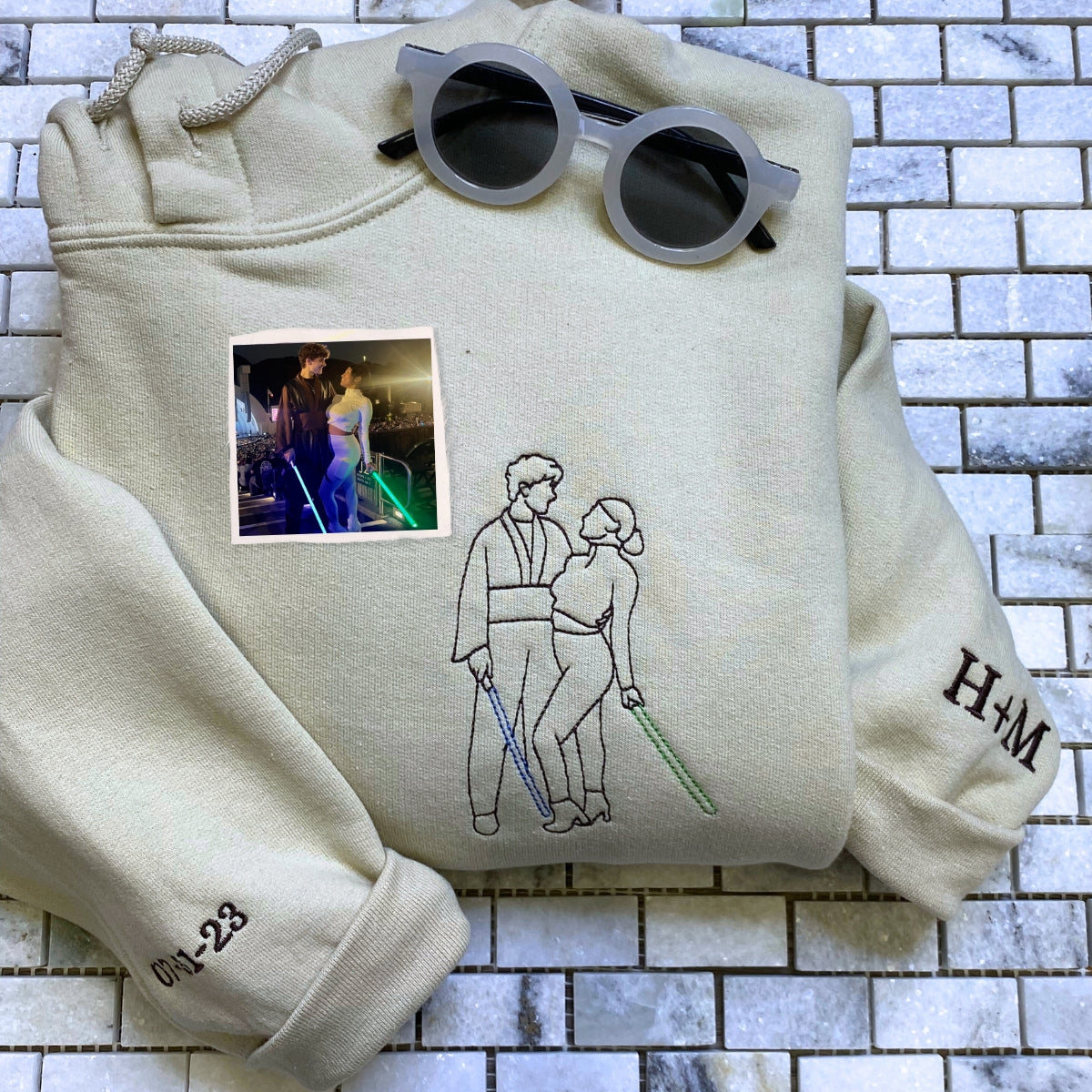 Custom Photo Embroidered Hoodie & Sweatshirt