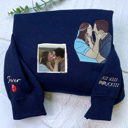 Custom Photo Embroidered Hoodie & Sweatshirt