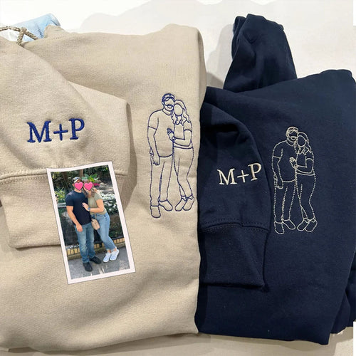 Custom Photo Embroidered Hoodie & Sweatshirt