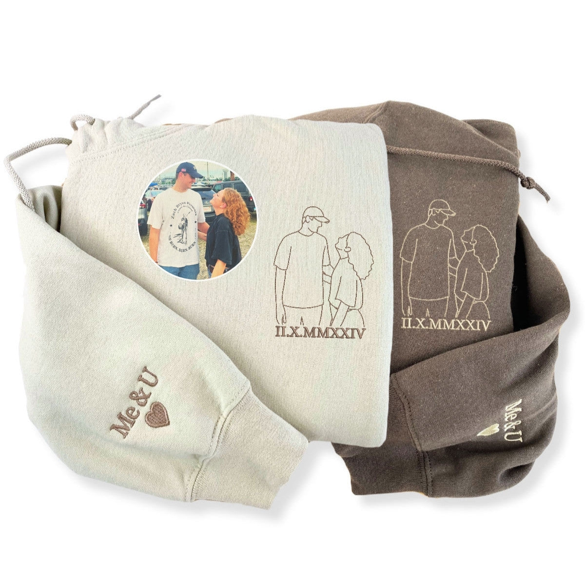 Custom Photo Embroidered Hoodie & Sweatshirt