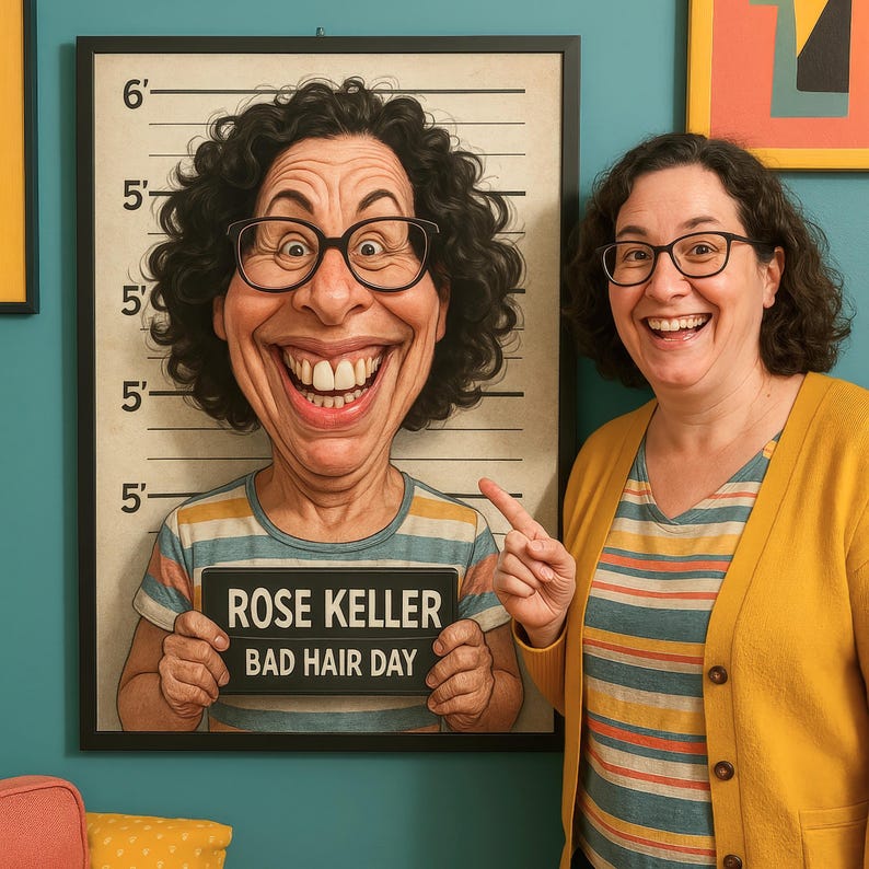 🎨😜 Custom Funny Mugshot Caricature Portraits