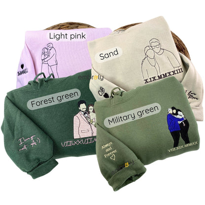 Custom Photo Embroidered Hoodie & Sweatshirt