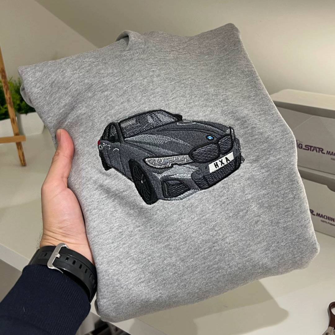 Iconic Car Embroidered Sweatshirt & Hoodie